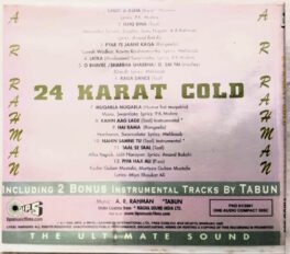 24 Karat Gold A R Rahman 12 Tracks Hindi Audio Cd