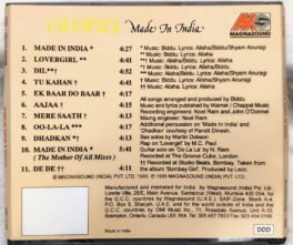 Alisha Made In India Hindi Audio Cd