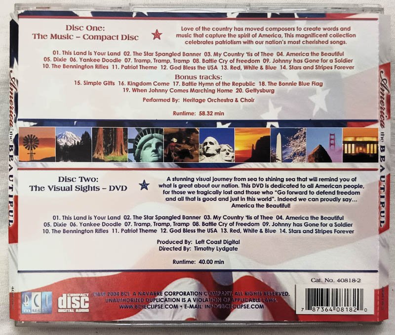 America the Beautiful Audio cd