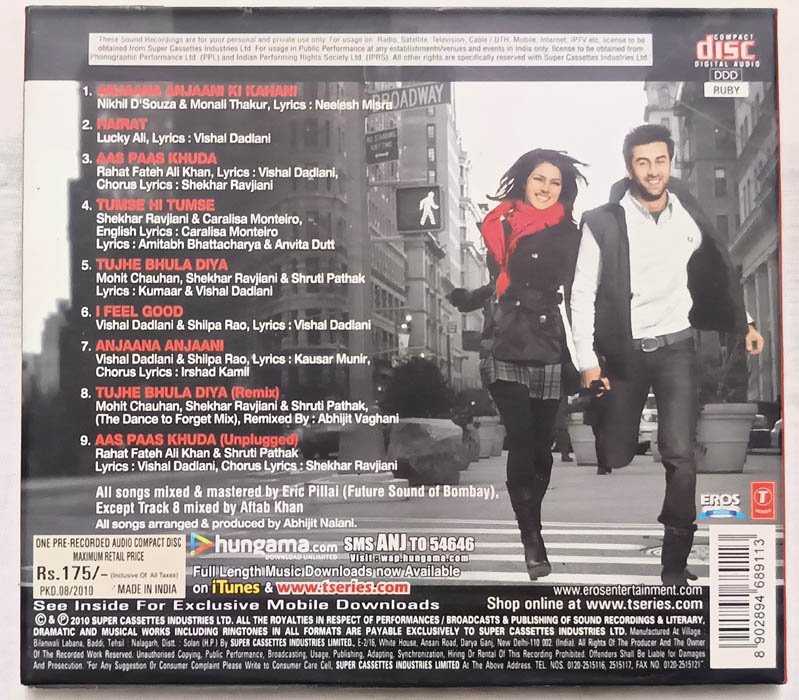 Anjaana Anjaani Hindi Audio cd