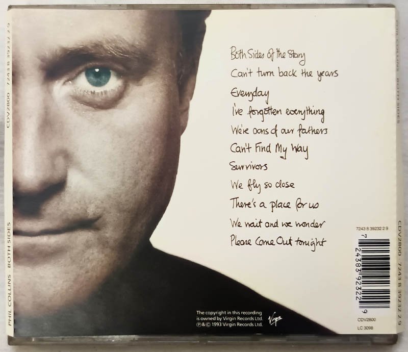 Both Sides Phil Collins Audio cd