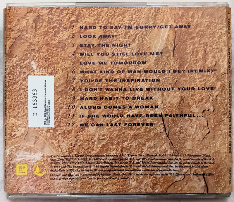 Chicago Greatest Hits Audio cd.