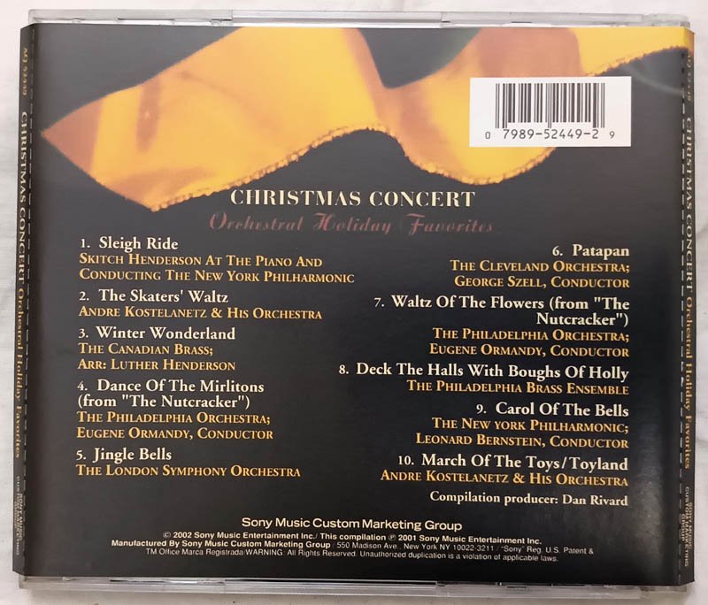 Christmas Concert Orchestral Holiday Favorites English Audio Cd