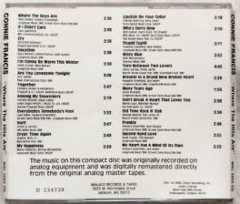 Connie Francis Where The Hits Are English Audio Cd