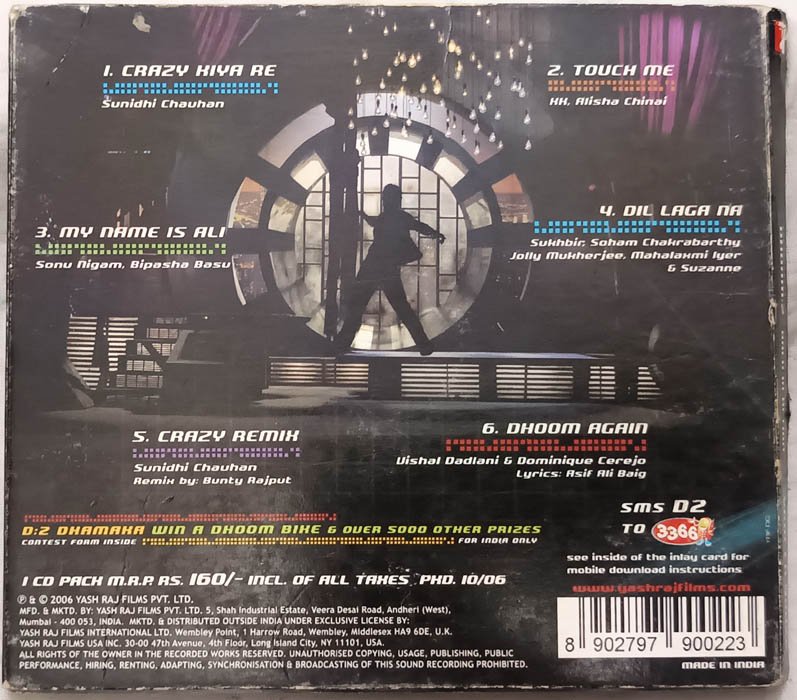 Dhoom 2 Hindi Audio Cd by Pritam