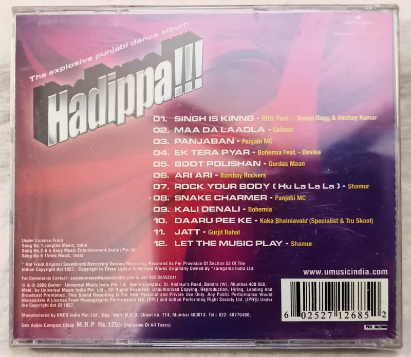 Hadippa Audio cd