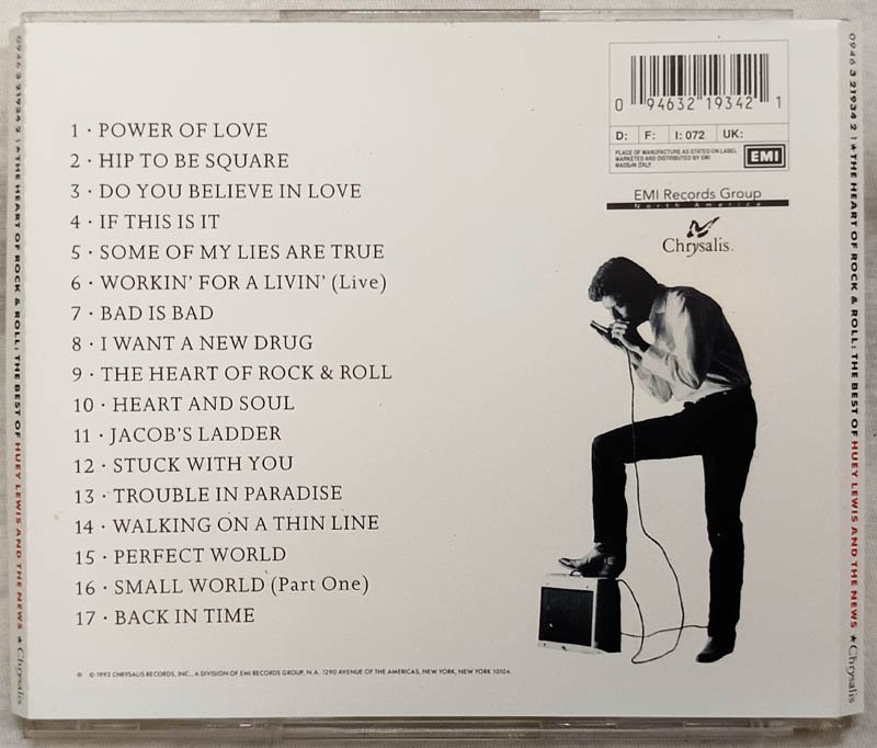 Huey Lewis and the News Audio Cd.