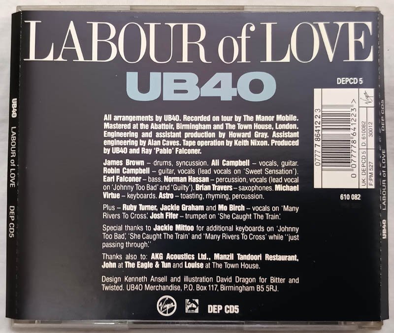 Labour of Love UB40 Audio cd.