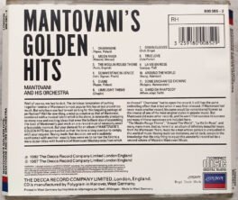 Mantovani is Golden Hits English Audio Cd