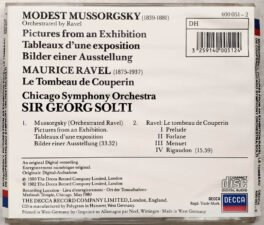 Mussorgsky Picture From an ExhibitionRavel Le Tombeau de CouperinChicago Symphony Orchestra English Audio Cd