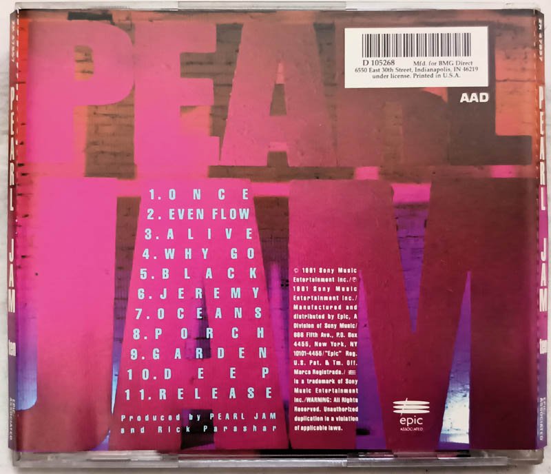 Pearl Jam Audio Cd