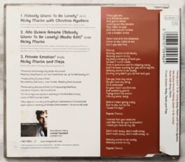 Ricky Martin with Christina Aguilera Nobody Wants to be Lonely Audio cd