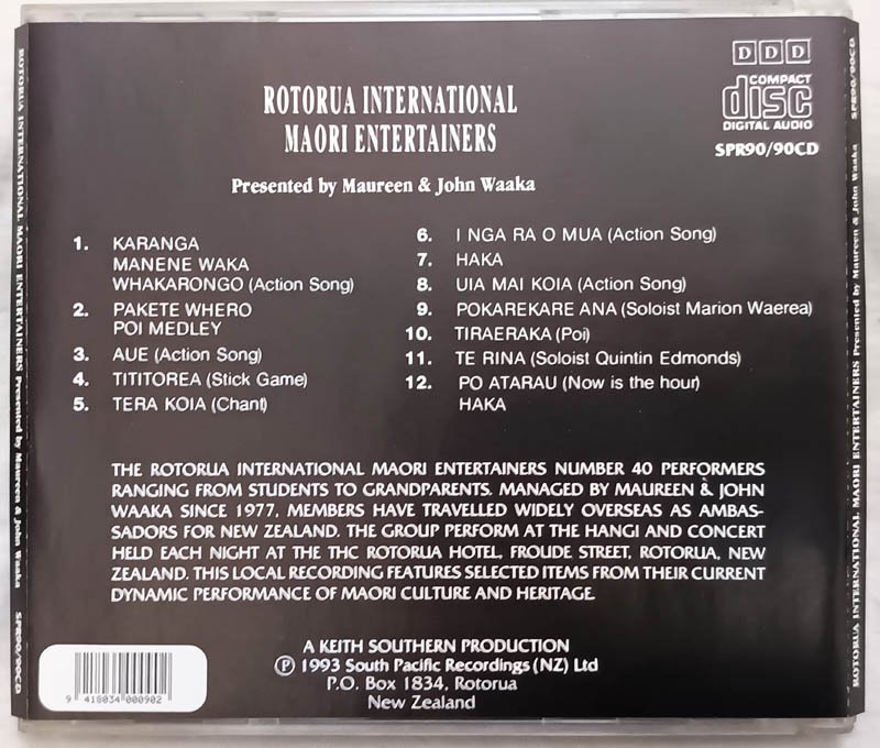 Rotorua International Maori Entertainers Audio cd