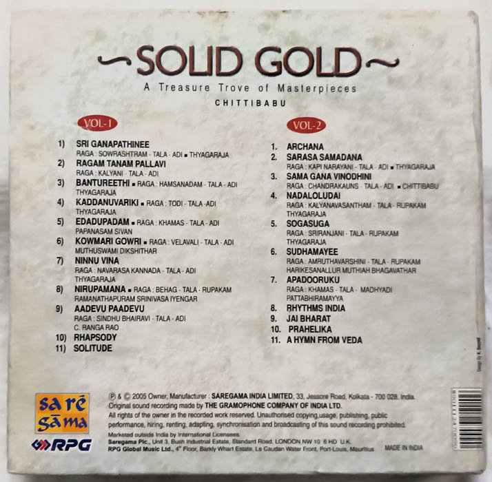 Solid Gold Chitti Babu Audio Cd.