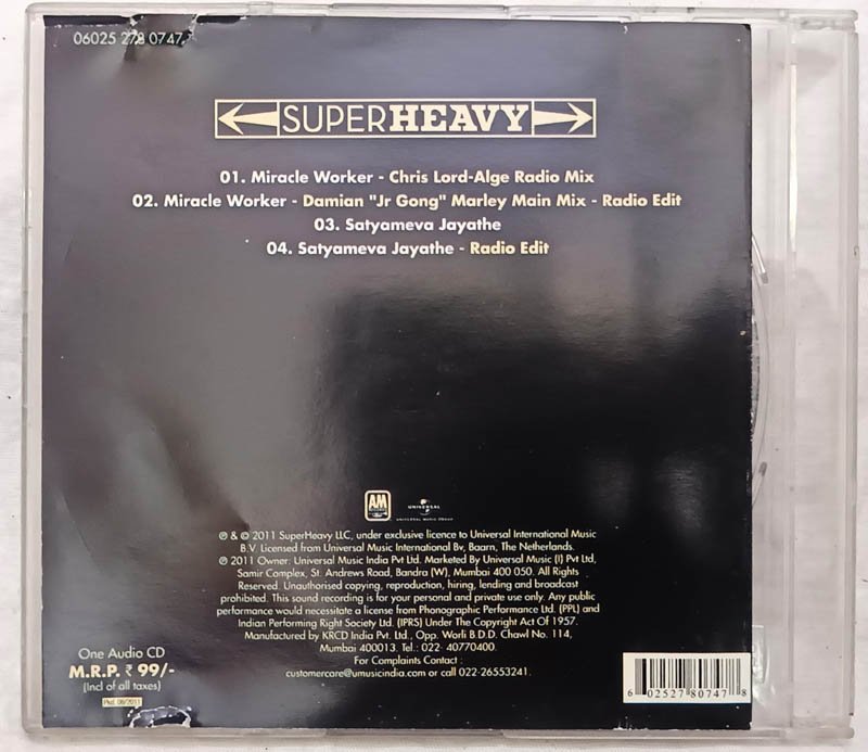 Super Heavy Album Audio CD.