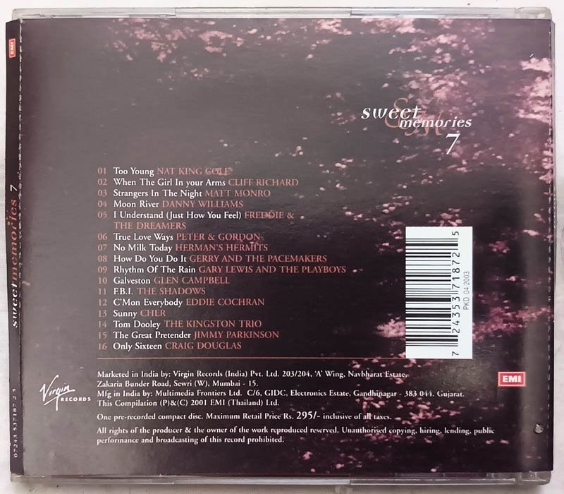 Sweet Memories 7 Audio cd.