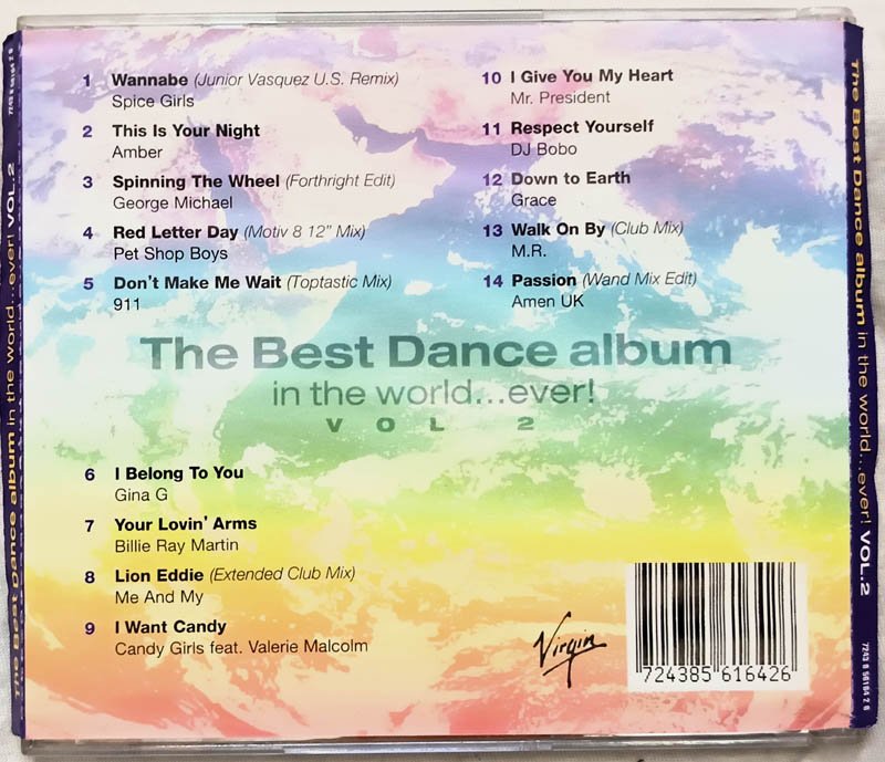 The Best dance Album Vol 2 Audio cd.
