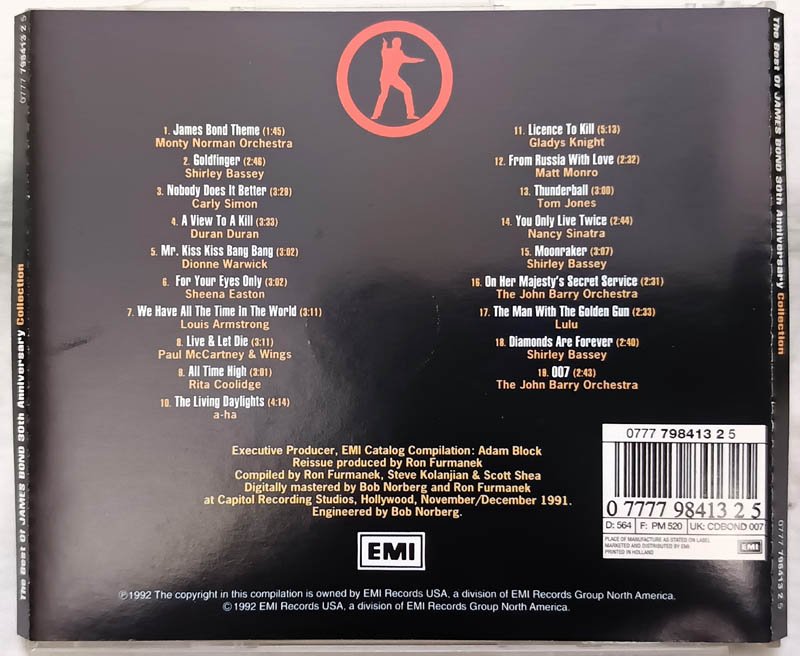 The Best of James Bond 30th Anniversary Collection Audio cd.