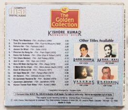 The Golden Collection Kishore Kumar Romantic Hits Hindi Audio Cd