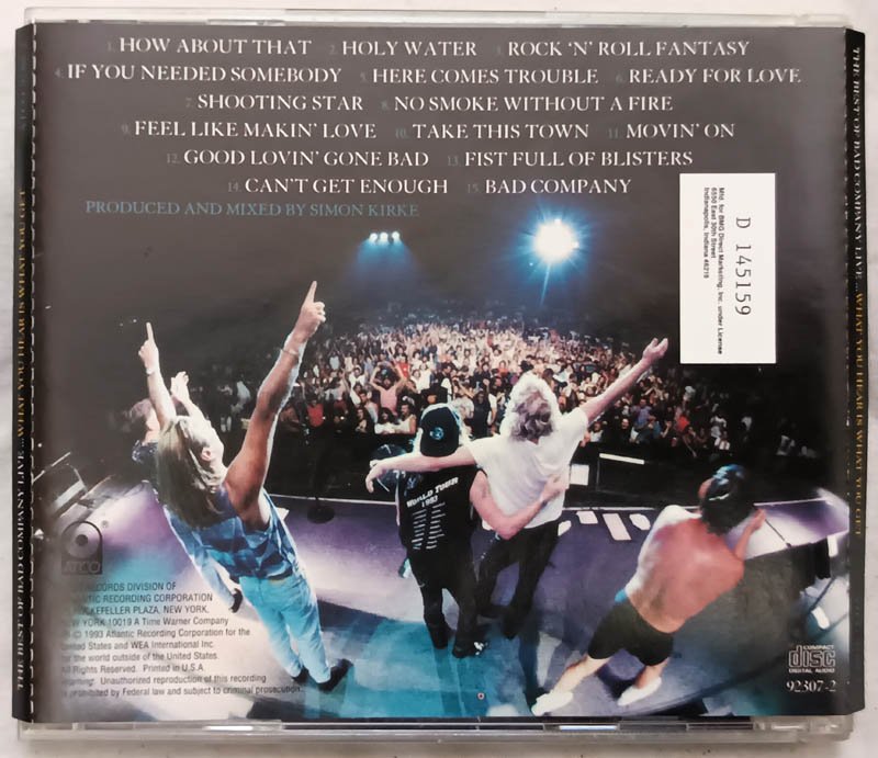 The best of Bad Company Audio cd.