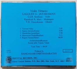 Violin Virtuoso Lalgudi G Jayaraman Instrumental Audio cd