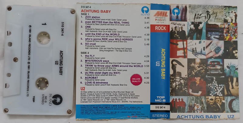 Achtung Baby U2 Audio Cassette