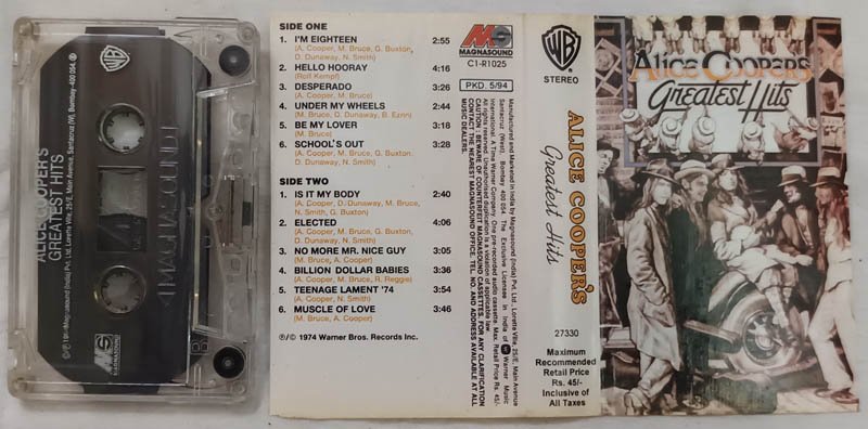 Alice Coopers Greatest Hits Audio Cassette