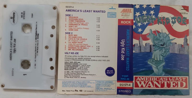 Americas Least Wanted Ugly Kid Joe Audio Cassette