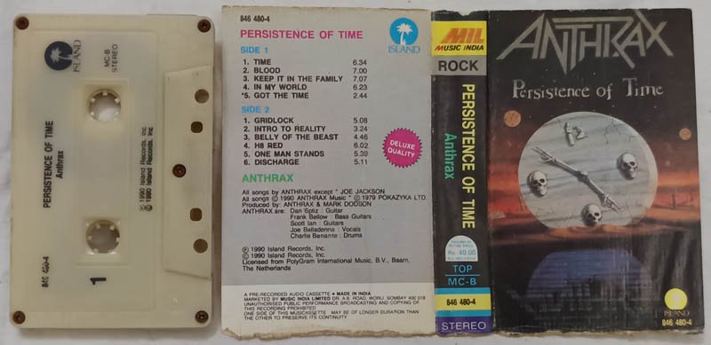 Anthirax Persistence of Time Audio Cassette