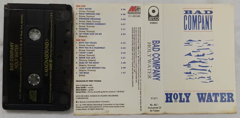 Bad Company Holy Water Audio Cassette