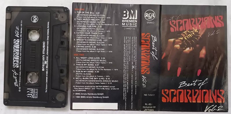 Best of Scorpions Vol 2 Audio Cassette