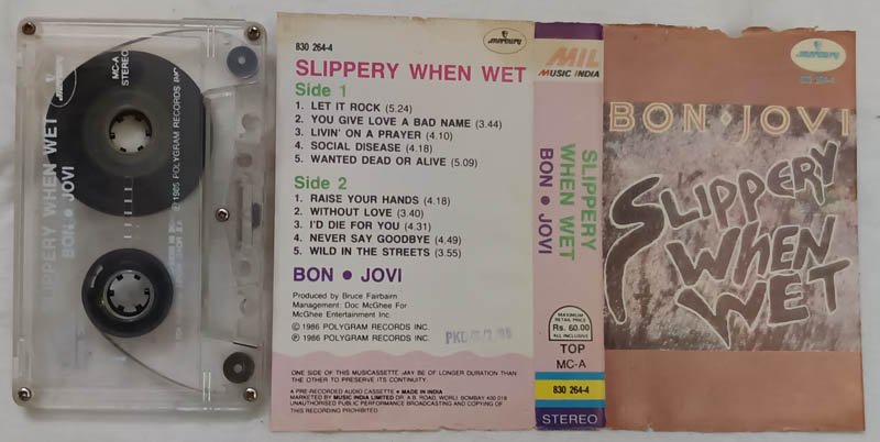 Bon Jovi Remasters Slippery When Wet Audio cassette
