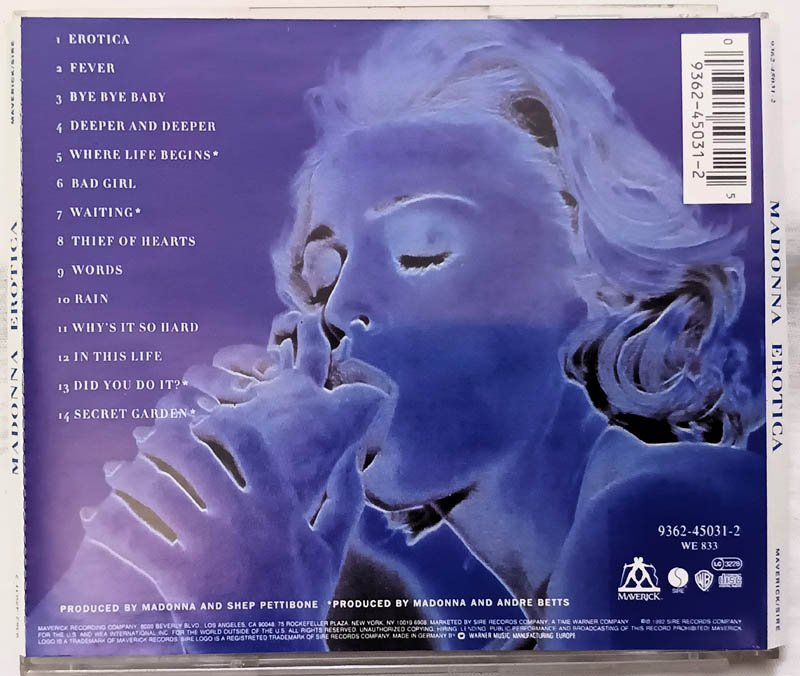 Erotica Madonna Audio Cd