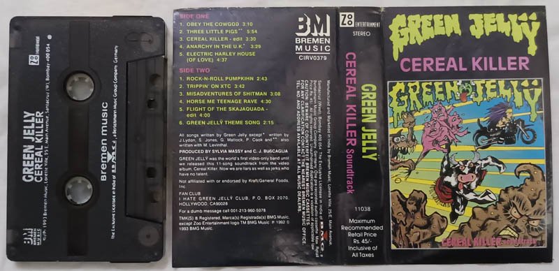 Green Jelly Cereal Killer Audio Cassette