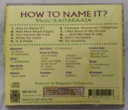 How To Name It Ilaiyaraaja Audio Cd Made in USA