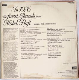 In 1976 The Finest Ghazals From Mohd Rafi Hindi Lp Record
