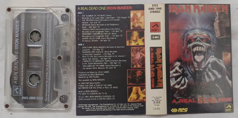 Iron Maiden A Real Dead One Audio Cassette