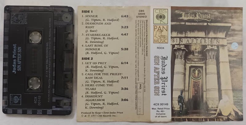 Judas Priest Sin After sin Audio Cassette