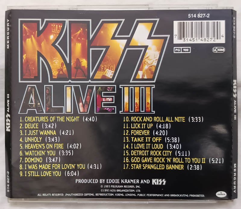 Kiss Alive 3 Audio cd