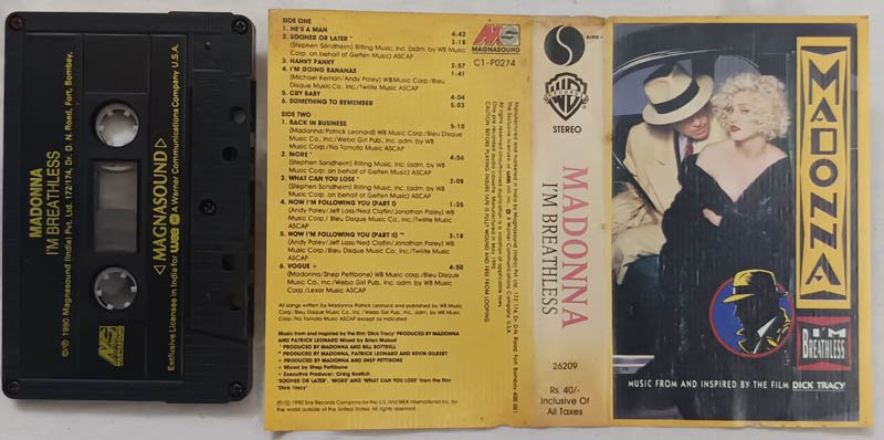 Madonna im Breathless Audio cassette