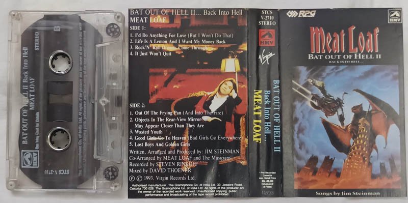 Meat loaf Bat out of hell 2 Audio Cassette