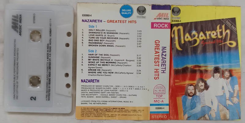Nazareth Greatest Hits Audio Cassette