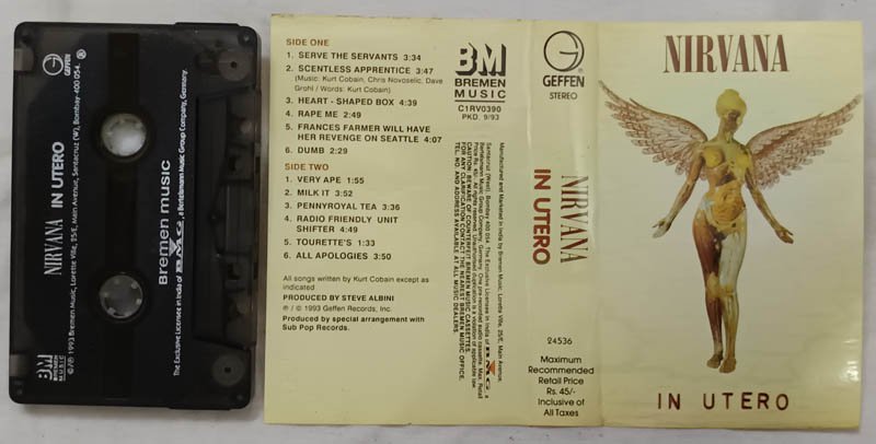 Nirvana in Utero Album Audio cassette