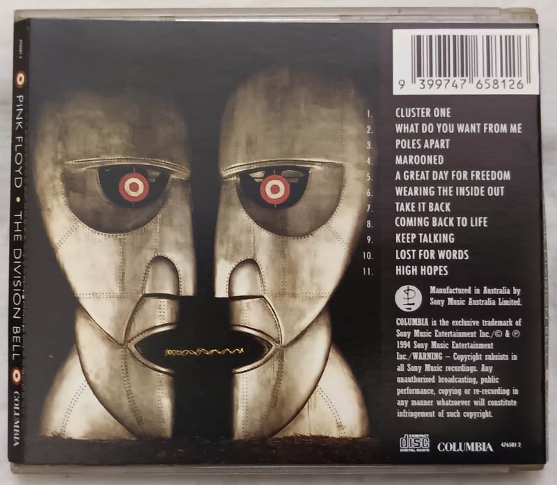 Pink Floyd The Division Bell Audio Cd