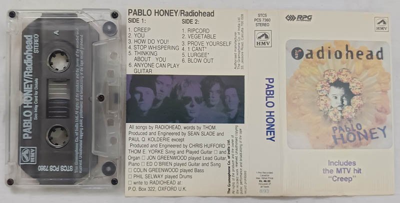 Radio Head Pablo Honey Audio Cassette