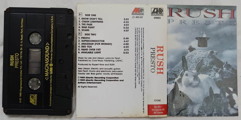Rush Presto Audio Cassette