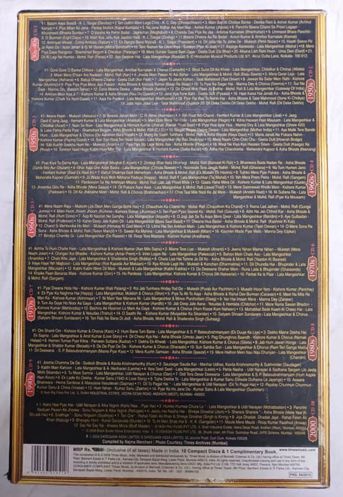 The History of Indian Film Music Hindi Audio cd