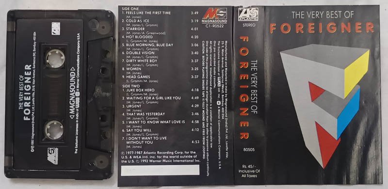 The Very Best Of Foreigner Audio Cassette