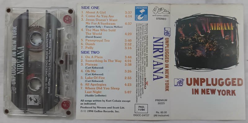 Unplugged in New York Nirvana Audio Cassette