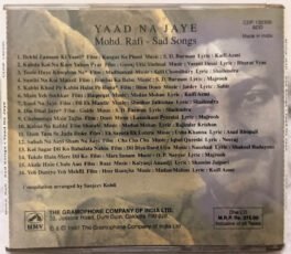 Yaad Na Jaye Mohd Rafi Sad Songs Audio cd